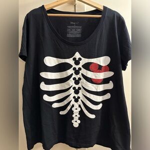 DISNEY STORE MICKEY MOUSE RIB CAGE SHIRT 2XL Halloween theme